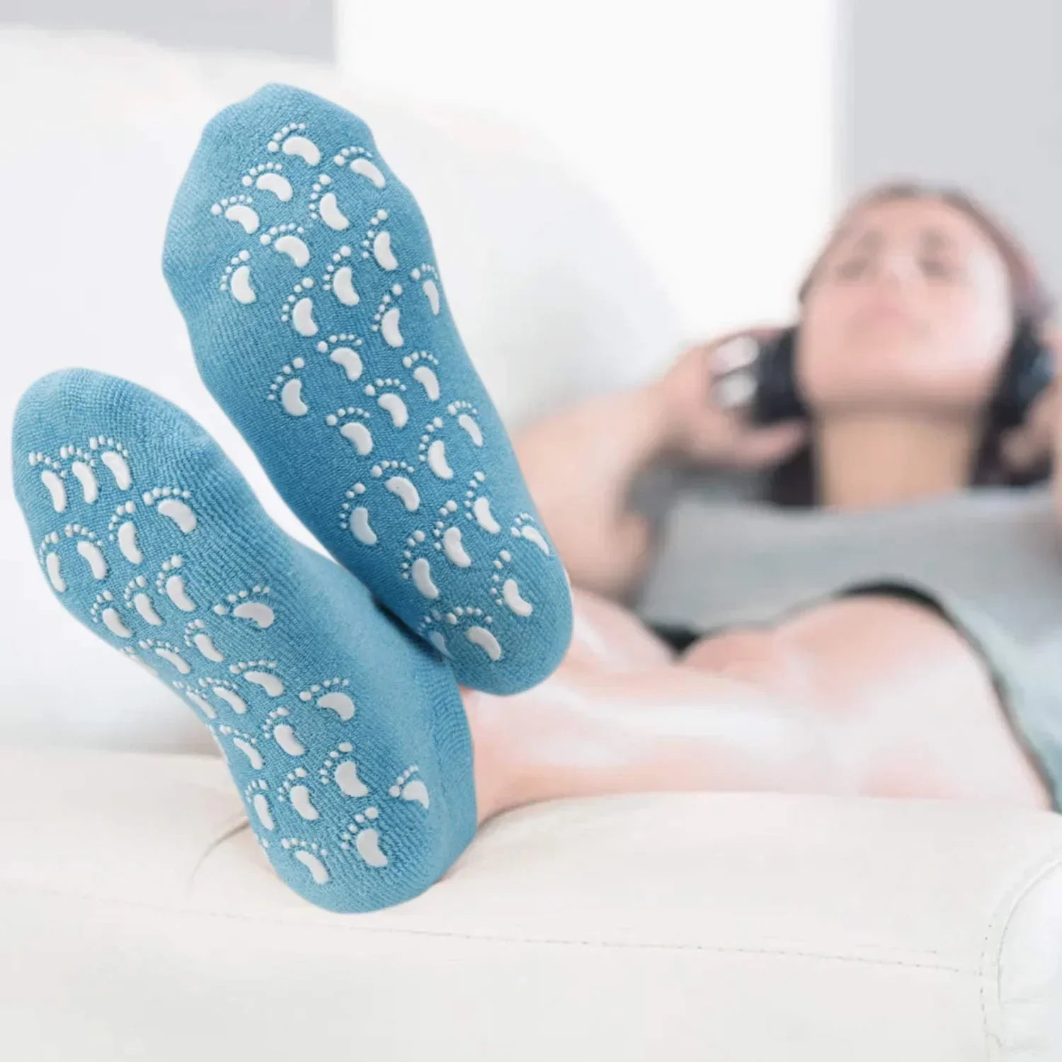 CRACK HEALS SILICONE MOISTURIZING GEL SOCKS (IMPORTED)