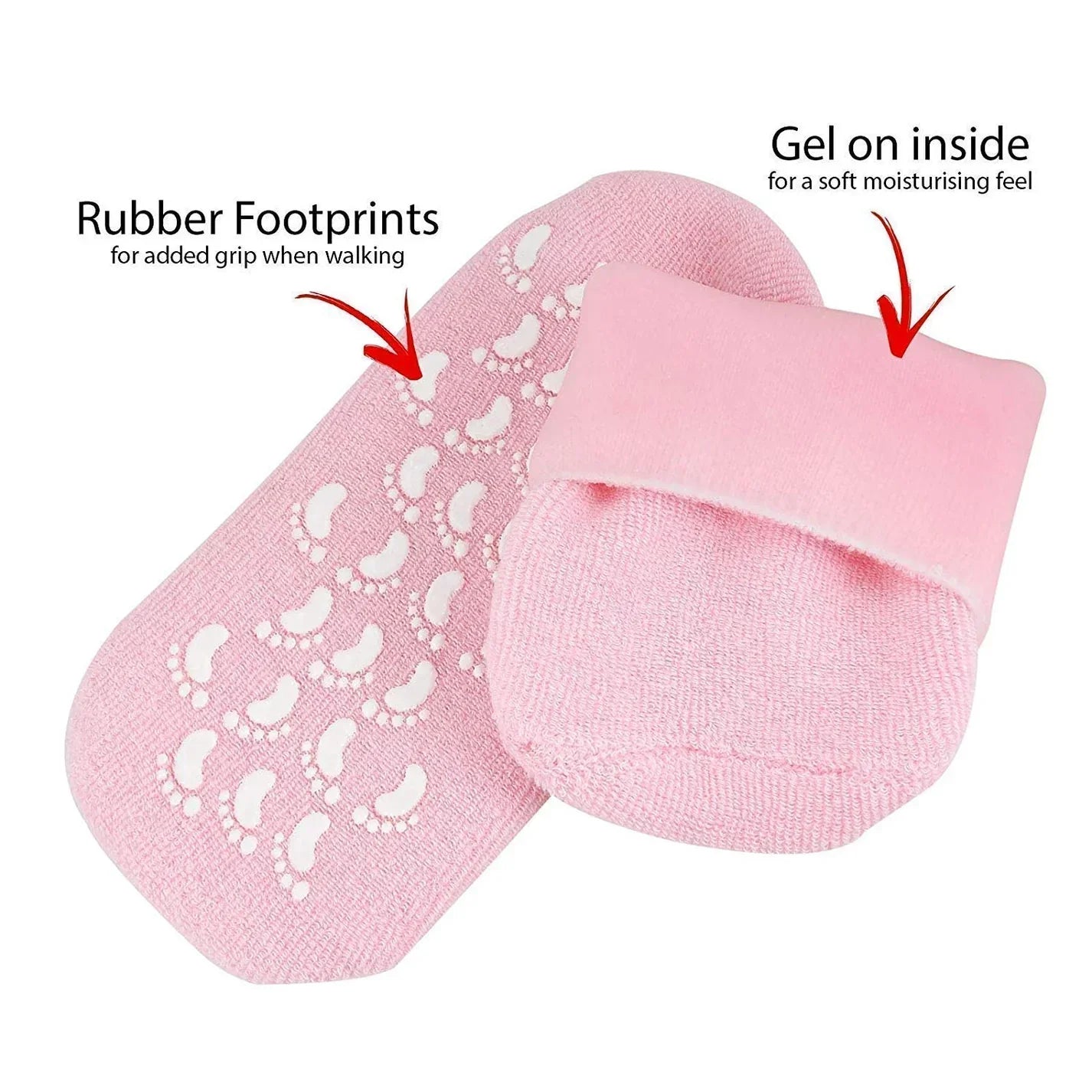 CRACK HEALS SILICONE MOISTURIZING GEL SOCKS (IMPORTED)