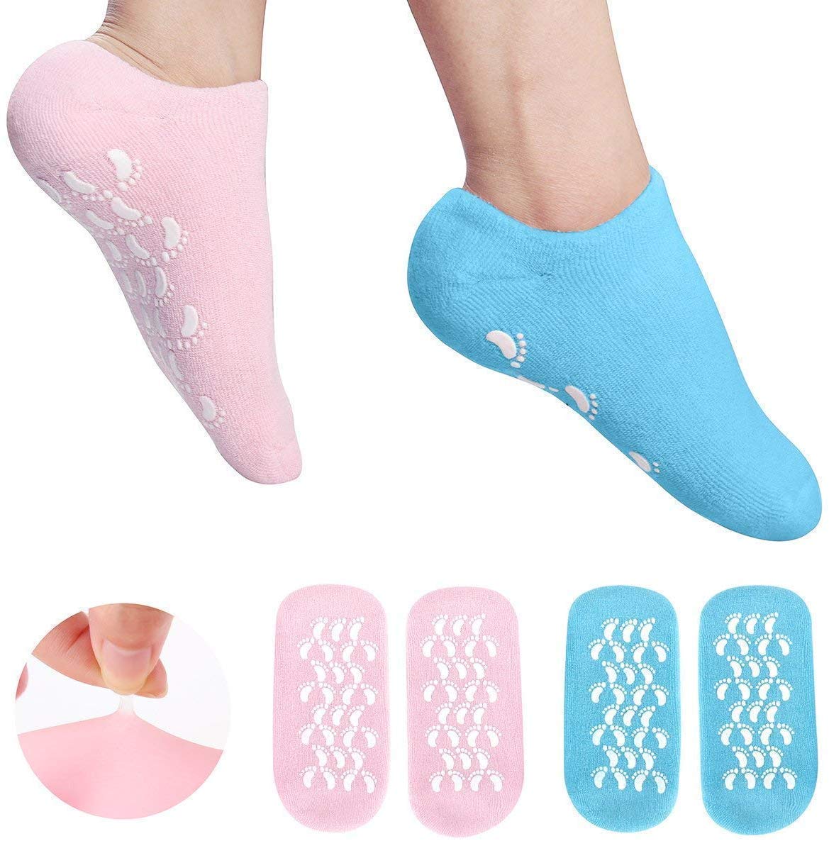 CRACK HEALS SILICONE MOISTURIZING GEL SOCKS (IMPORTED)