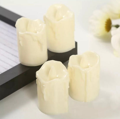 SET OF 3 SAFE FLAMELESS LED TEA LIGHTS WITH WARM GLOW