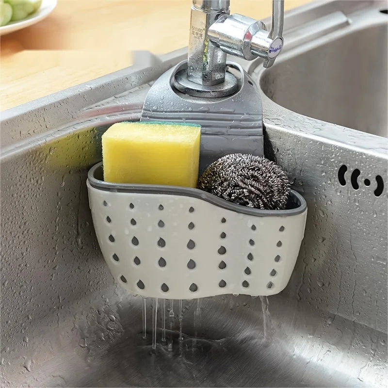 MULTI-PURPOSE HANGING SINK ORGANIZER FOR KITCHEN ITEMS