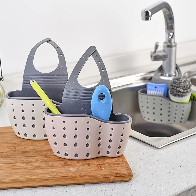 MULTI-PURPOSE HANGING SINK ORGANIZER FOR KITCHEN ITEMS