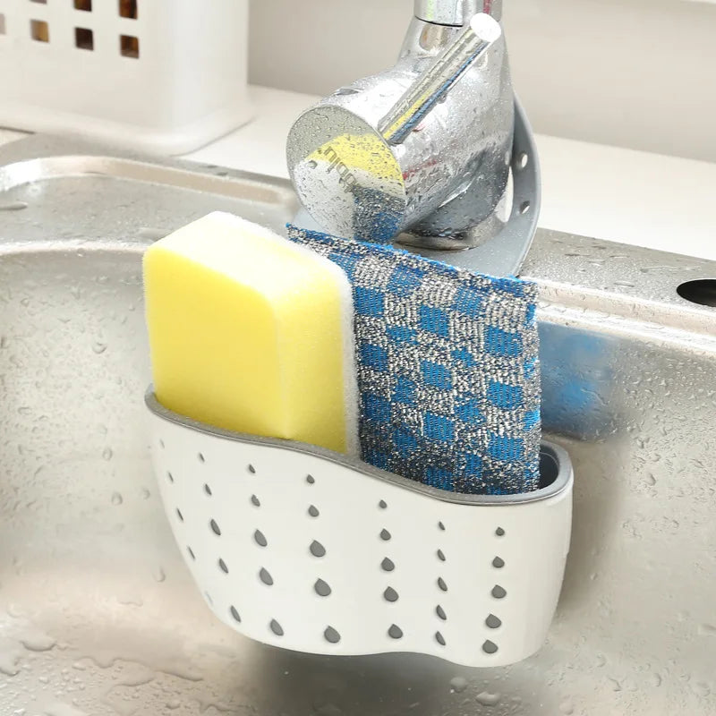 MULTI-PURPOSE HANGING SINK ORGANIZER FOR KITCHEN ITEMS