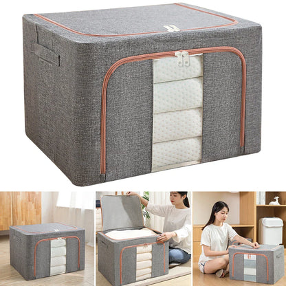 LARGE STACKABLE CLOTHES STORAGE BAG WITH ZIPPER 65 Litre