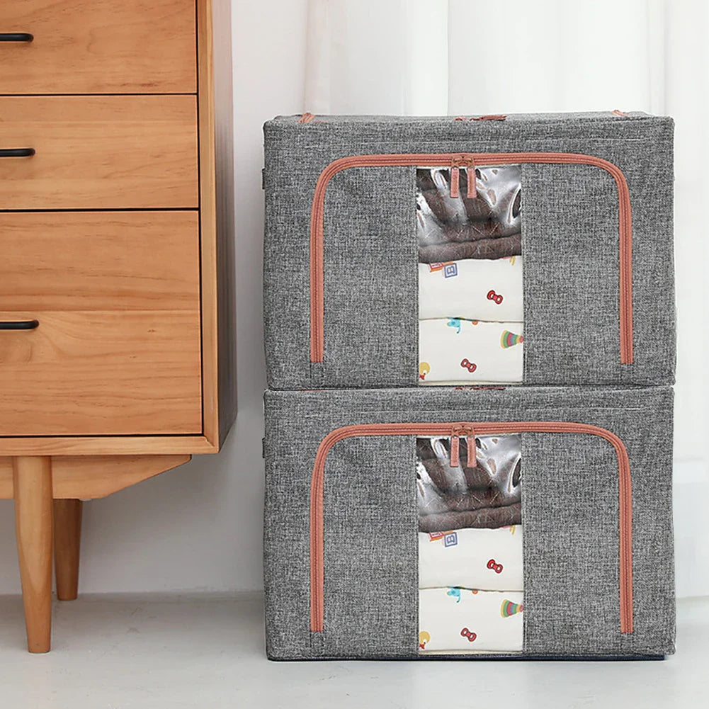 LARGE STACKABLE CLOTHES STORAGE BAG WITH ZIPPER 65 Litre
