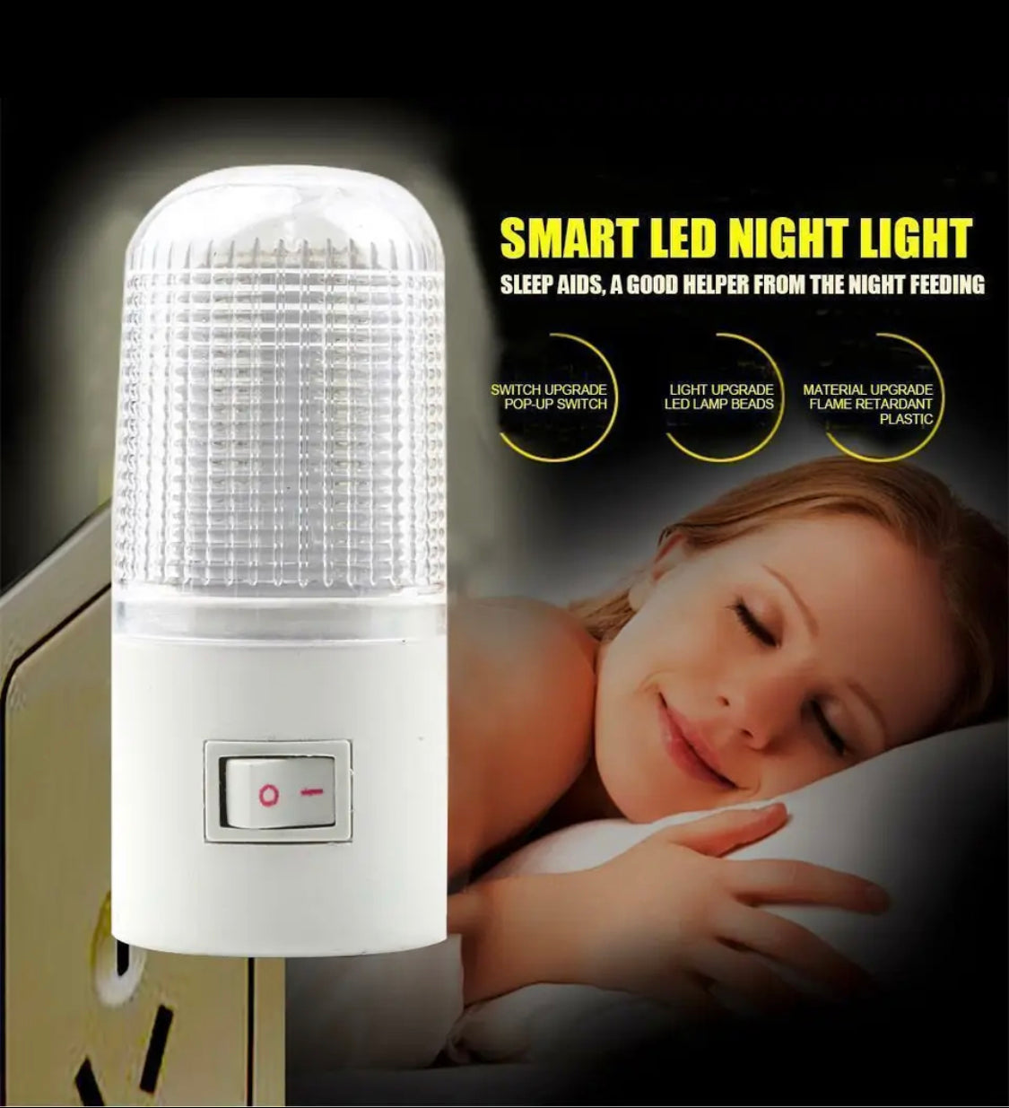 SPACE-SAVING LED WALL NIGHT LAMP