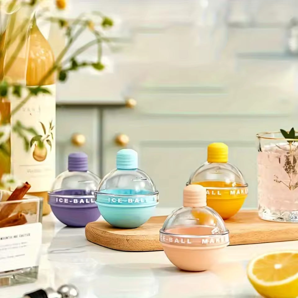 ICE BALL MAKER MOLDS FOR ICE CREAM AND BEVERAGES