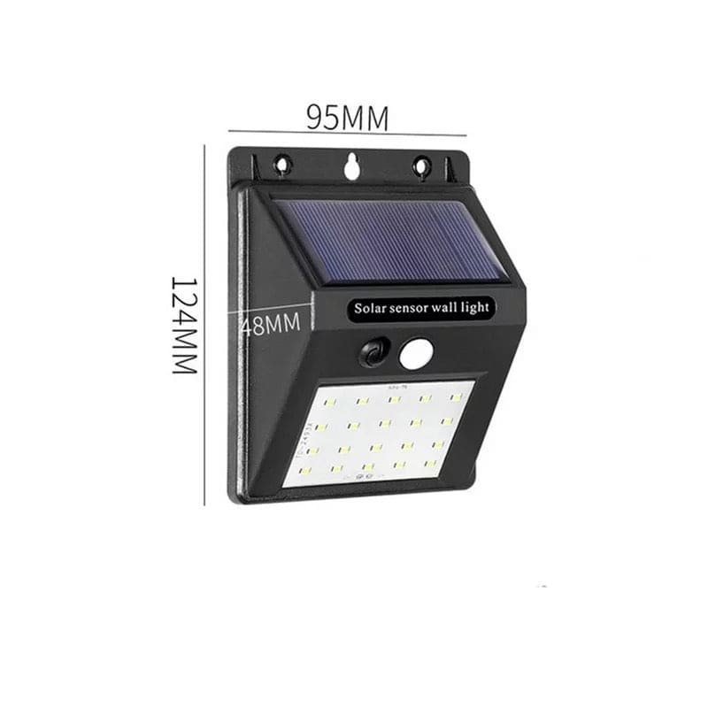 WATERPROOF SOLAR POWERED MOTION SENSOR WALL LIGHT
