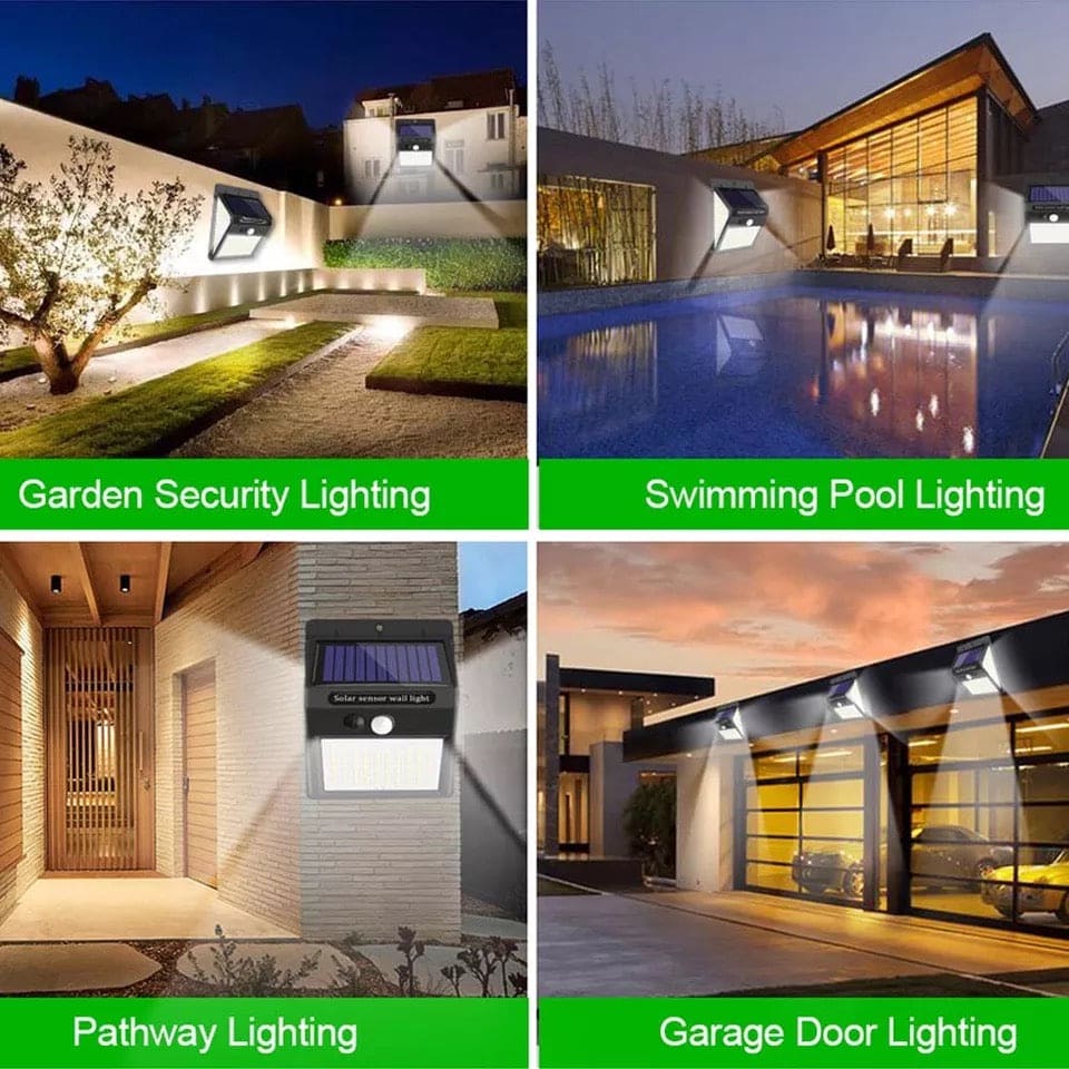 WATERPROOF SOLAR POWERED MOTION SENSOR WALL LIGHT