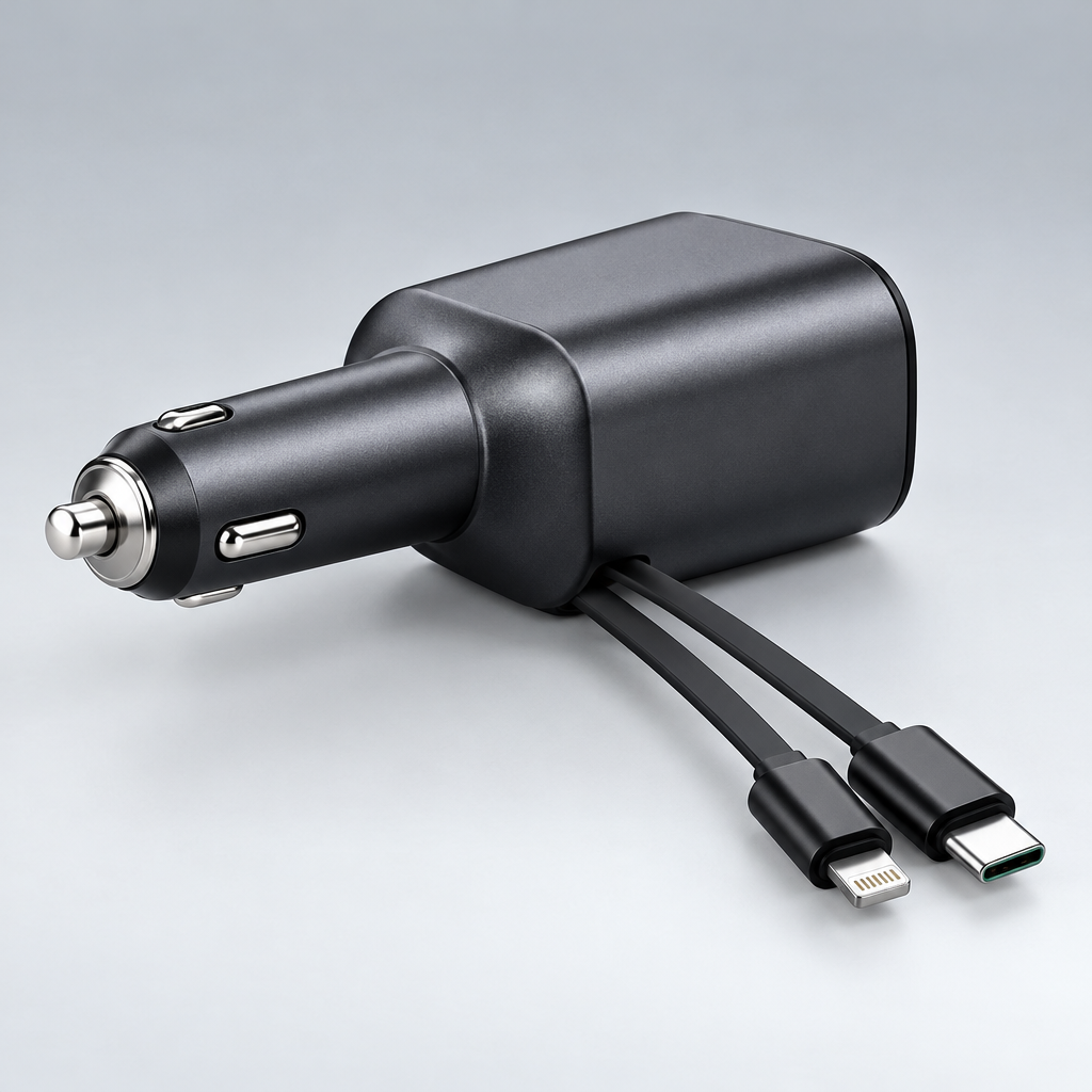 Car charger rear plug view