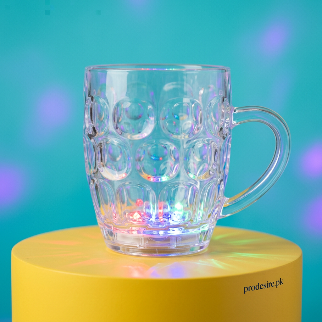 Rainbow LED cup side view