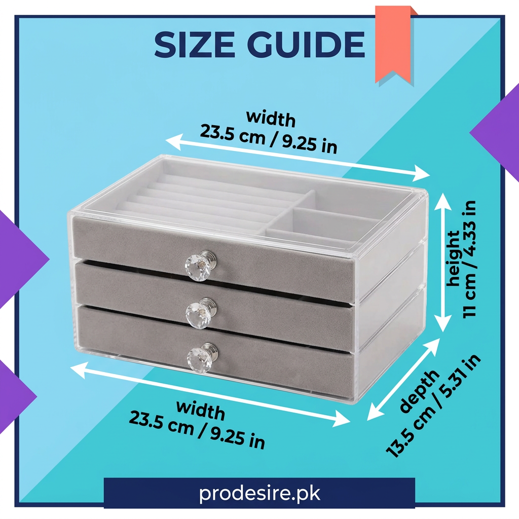 Size guide: 23.5 cm width, 13.5 cm depth, 11 cm height
