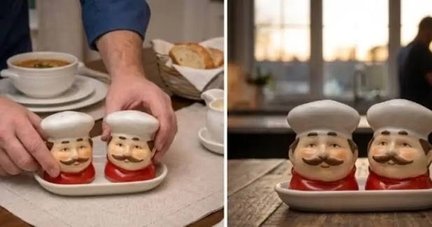 PRODESIRE™ CERAMIC CHEF STYLE SALT & PEPPER SHAKER