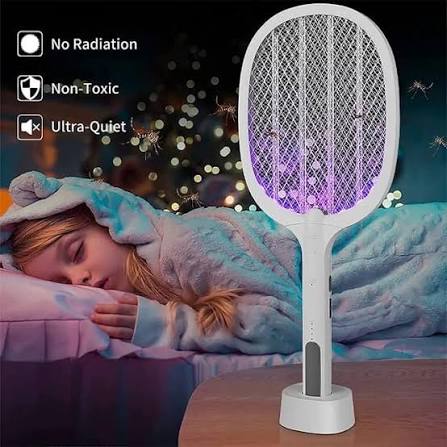 PRODESIRE™ RECHARGEABLE MOSQUITO RACKET 2IN1 WITH STAND