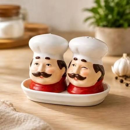 PRODESIRE™ CERAMIC CHEF STYLE SALT & PEPPER SHAKER