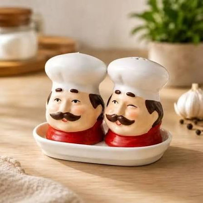 PRODESIRE™ CERAMIC CHEF STYLE SALT & PEPPER SHAKER