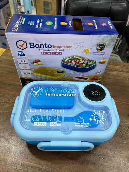 PRODESIRE™ STAINLESS STEEL BANTO LUNCH BOX WITH SPOON & SAUCE DIP