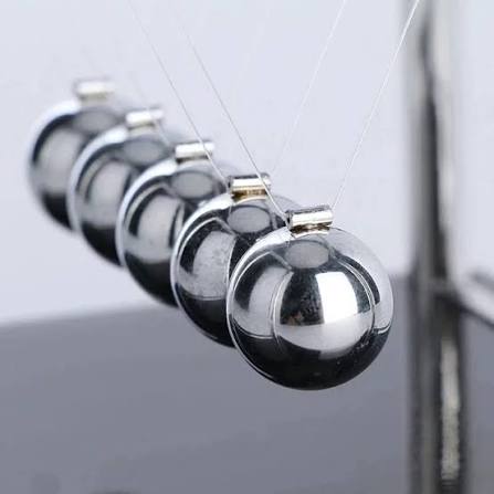 PRODESIRE™ SEALIVE NEWTON'S CRADLE LARGE HEAVY DUTY STEEL BALLS WITH WOOD BASE