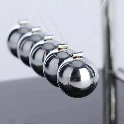 PRODESIRE™ SEALIVE NEWTON'S CRADLE LARGE HEAVY DUTY STEEL BALLS WITH WOOD BASE