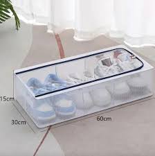 FOLDABLE UNDER BED SHOE STORAGE ORGANIZER WITH DUSTPROOF COVER
