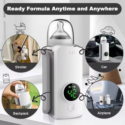 PRODESIRE™ LED DIGITAL DISPLAY RECHARGEABLE MILK WARMER WITH INSULATION COVER