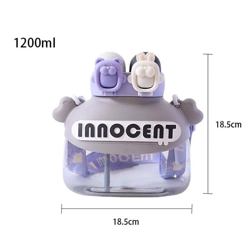 FUN AND STYLISH STUDENT TUMBLER WITH STRAW – 1200ML CAPACITY