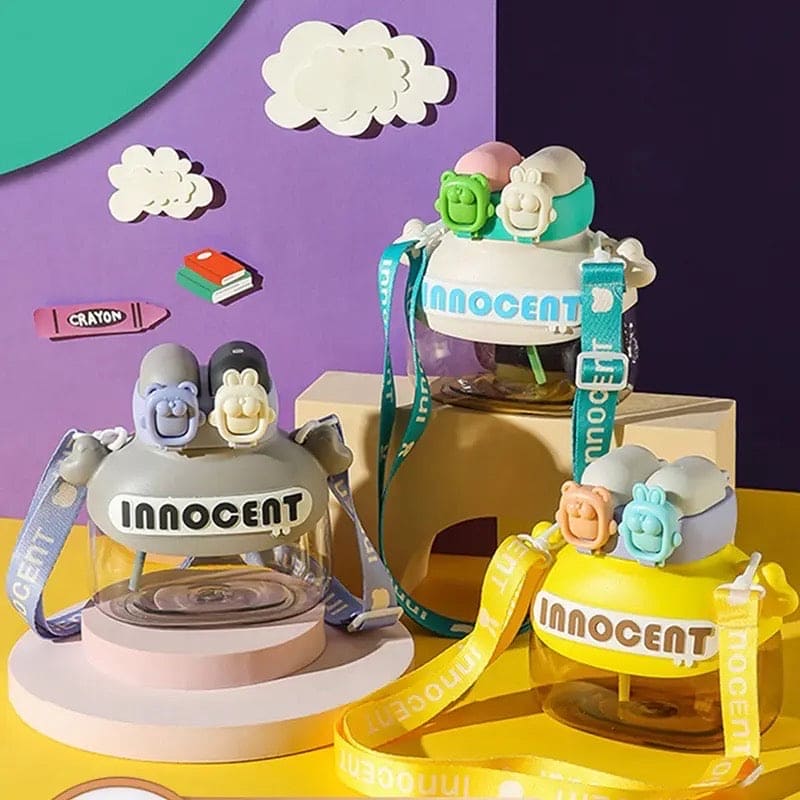 FUN AND STYLISH STUDENT TUMBLER WITH STRAW – 1200ML CAPACITY