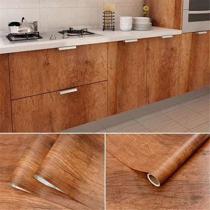 EASY APPLY WOOD GRAIN SELF ADHESIVE WALLPAPER