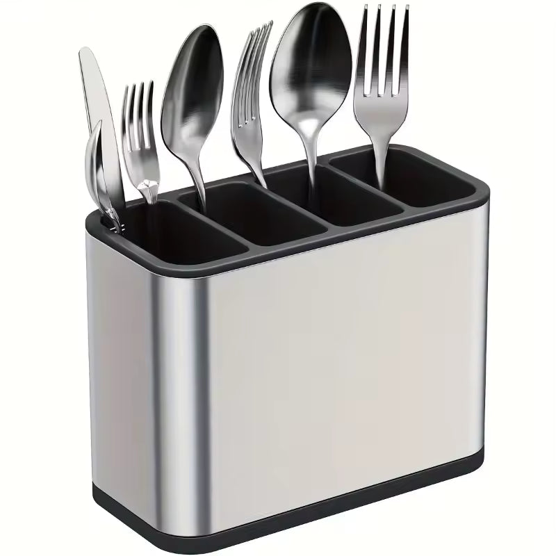 STAINLESS STEEL CUTLERY RACK FOR NEAT KITCHEN STORAGE