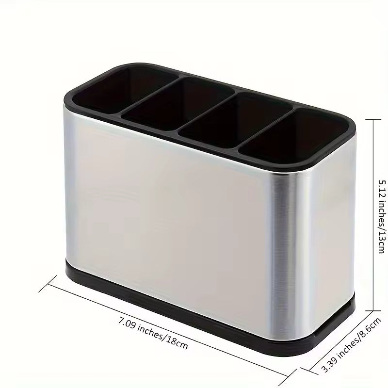 STAINLESS STEEL CUTLERY RACK FOR NEAT KITCHEN STORAGE