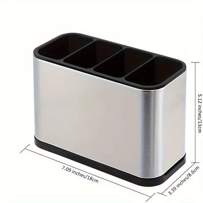 STAINLESS STEEL CUTLERY RACK FOR NEAT KITCHEN STORAGE