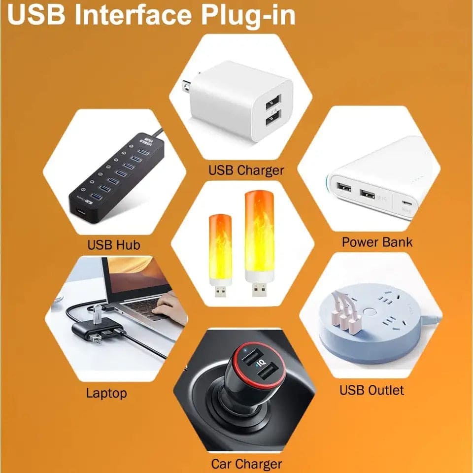 USB FLAME EFFECT LIGHT FOR AMBIENT DECOR