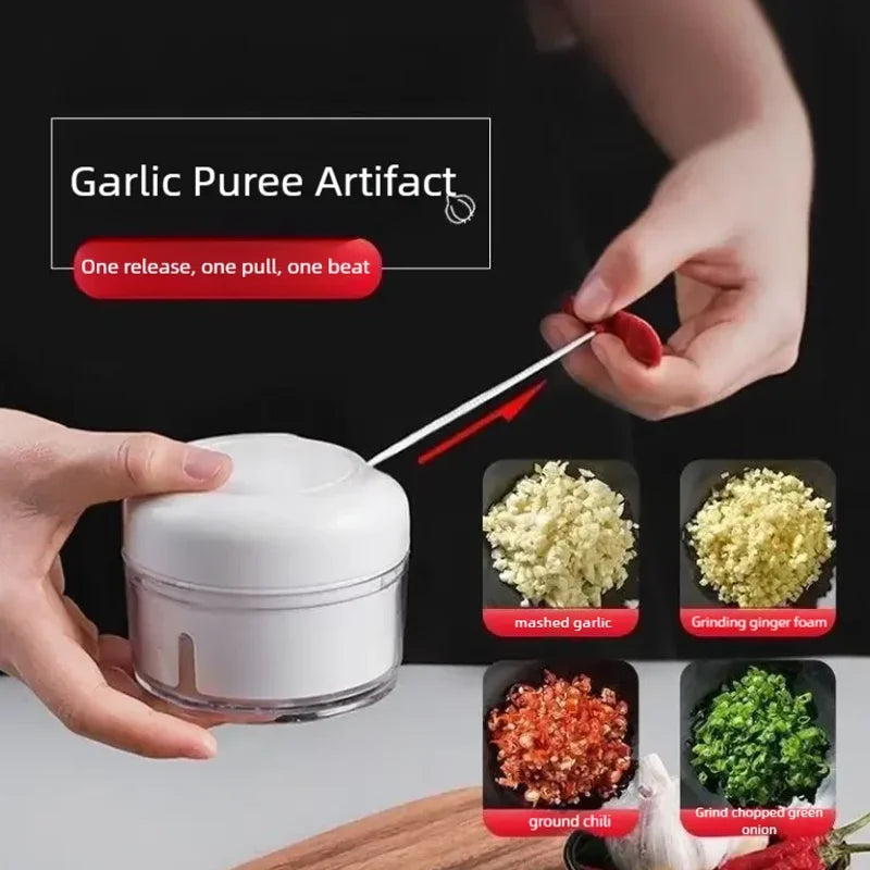MANUAL HAND PULL GARLIC CHOPPER – TIME-SAVING & EASY TO CLEAN