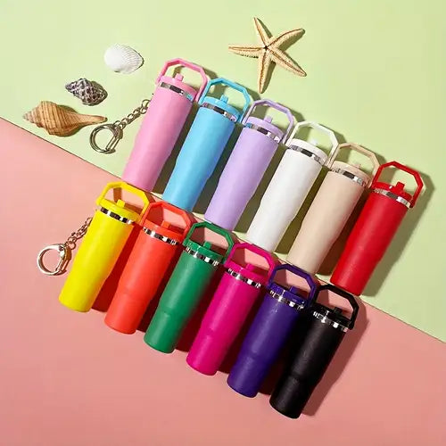 COLORFUL MINI TUMBLER KEYCHAIN – UNIQUE & ATTRACTIVE STYLE