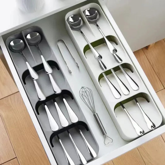 KITCHEN DRAWER UTENSIL TRAY FOR CUTLERY STORAGE