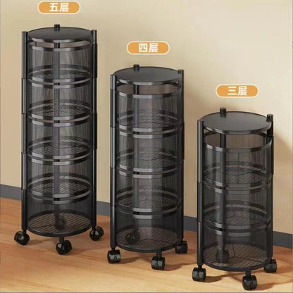 DURABLE MULTI-LAYER STORAGE RACK CART FOR FRUITS, VEGETABLES & HOME ESSENTIALS