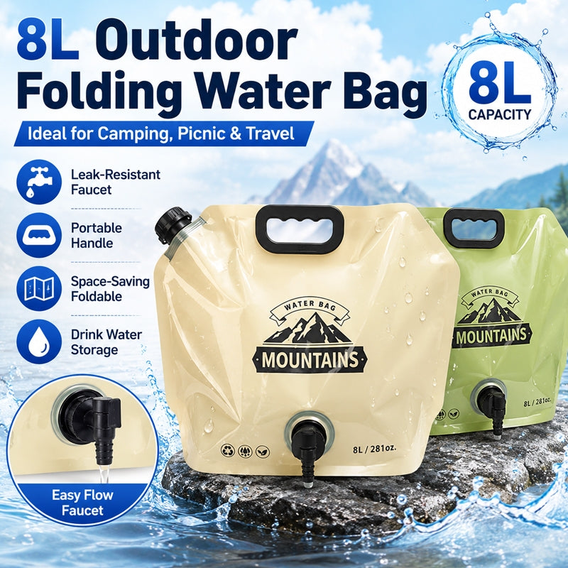PRODESIRE™ PORTABLE FOLDING COLLAPSIBLE WATER BAG (8 LITER)