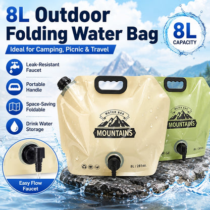 PRODESIRE™ PORTABLE FOLDING COLLAPSIBLE WATER BAG (8 LITER)