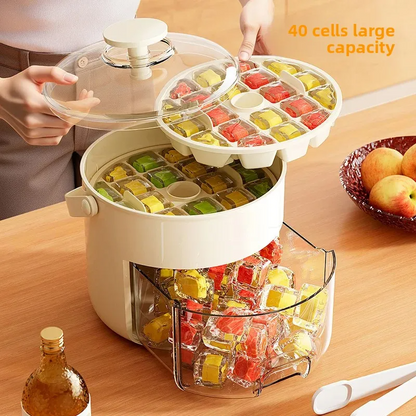 PORTABLE DOUBLE ICE CUBE DISPENSARY