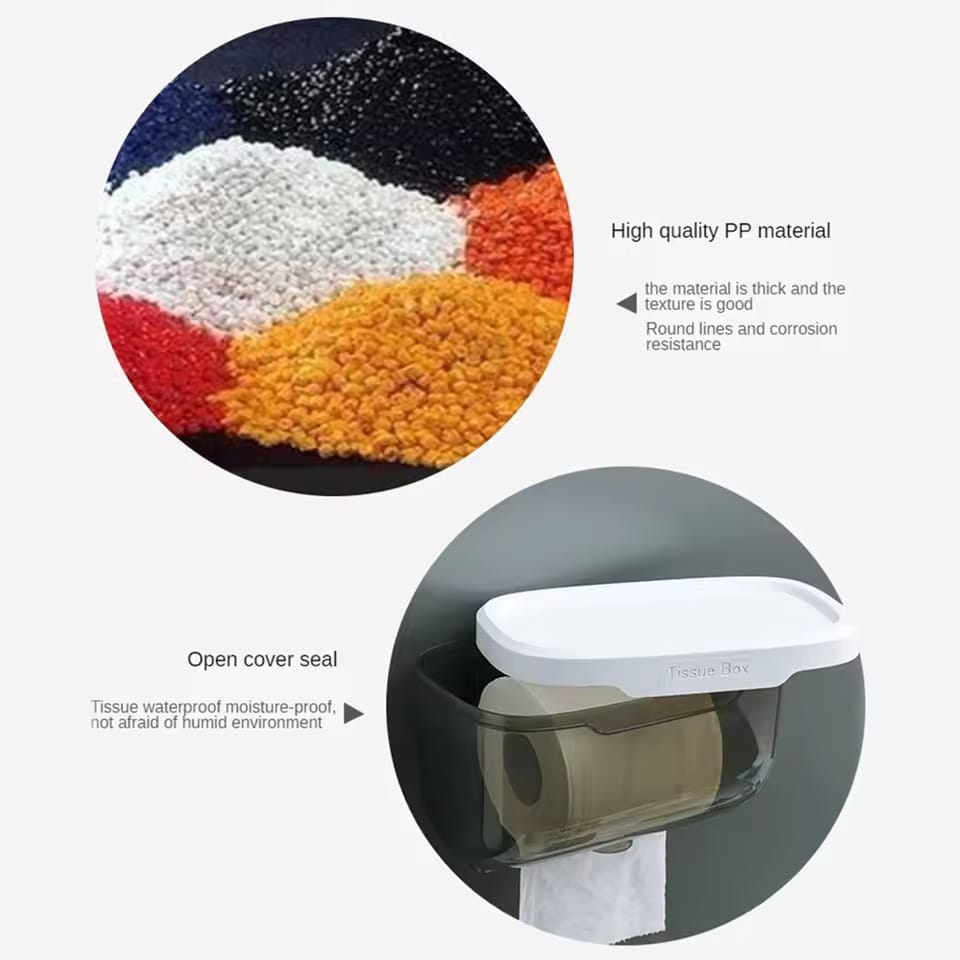 WALL MOUNTED BATHROOM TISSUE BOX