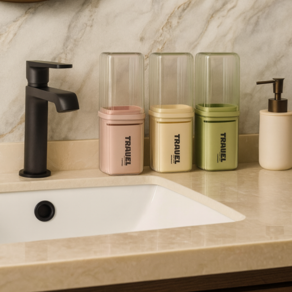 MULTIFUNCTIONAL PORTABLE ACRYLIC TOOTHBRUSH HOLDER ✅