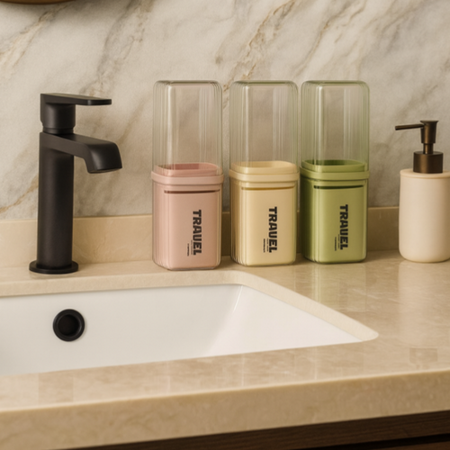MULTIFUNCTIONAL PORTABLE ACRYLIC TOOTHBRUSH HOLDER ✅