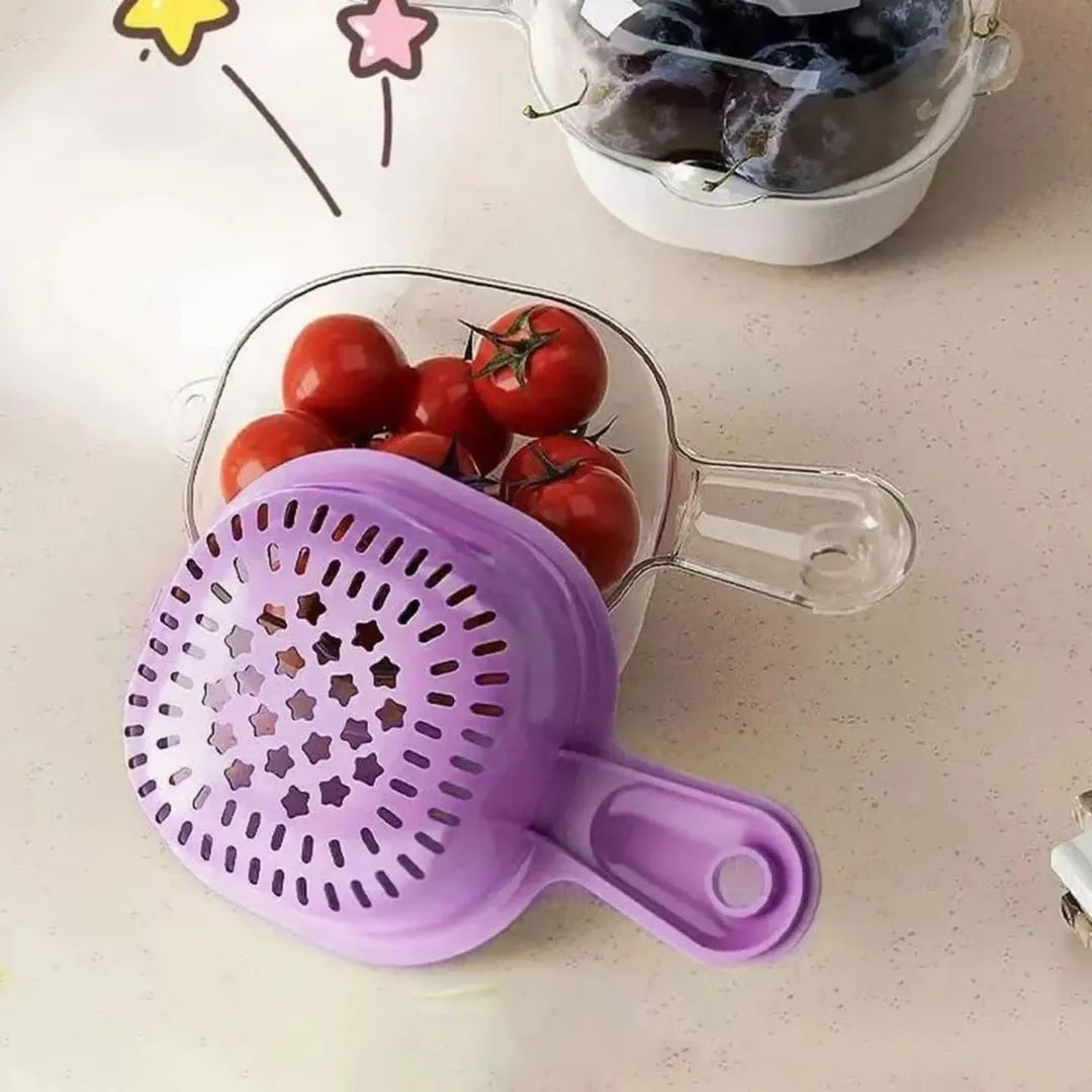 KITCHEN DUAL-LAYER DRAINING BASKET ✅