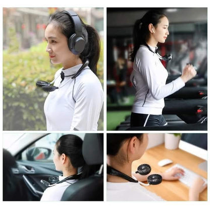 PORTABLE HANGING NECK FAN RECHARGEABLE