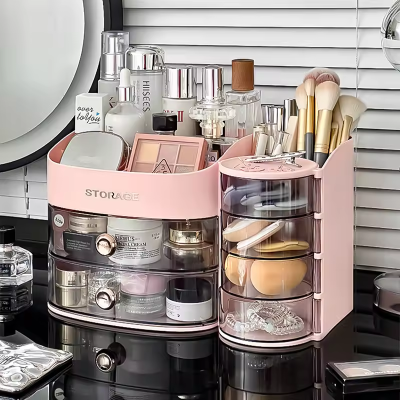 STYLISH COSMETICS VANITY STORAGE ORGANIZER WITH DRAWER