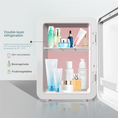 MINI MAKEUP FRIDGE: AC/DC COOLER & WARMER FOR BEAUTY & SKINCARE | HOME & CAR USE