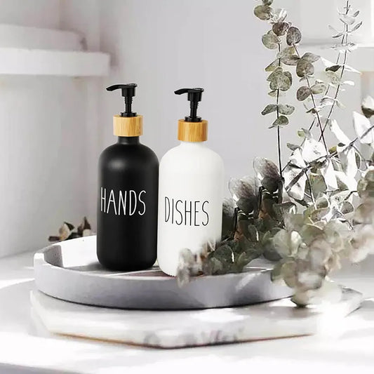 HAND AND DISH SOAP DISPENSER GLASS MATERIAL (PAIR)