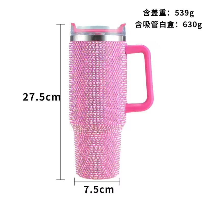 PEARL RHINESTONE TUMBLER (STAINLESS STEEL)