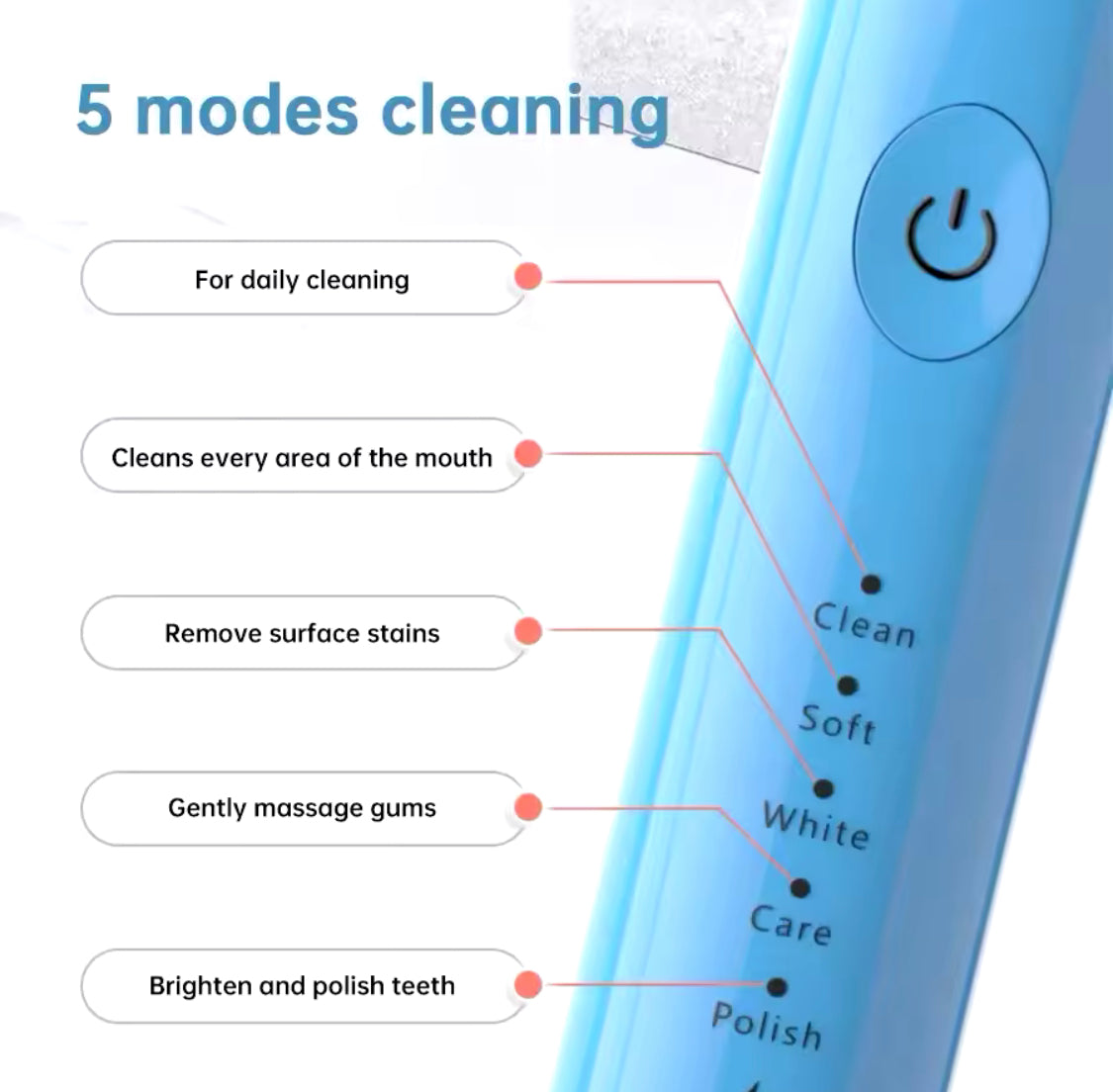 RECHARGEABLE ULTRASONIC ELECTRIC TOOTHBRUSH