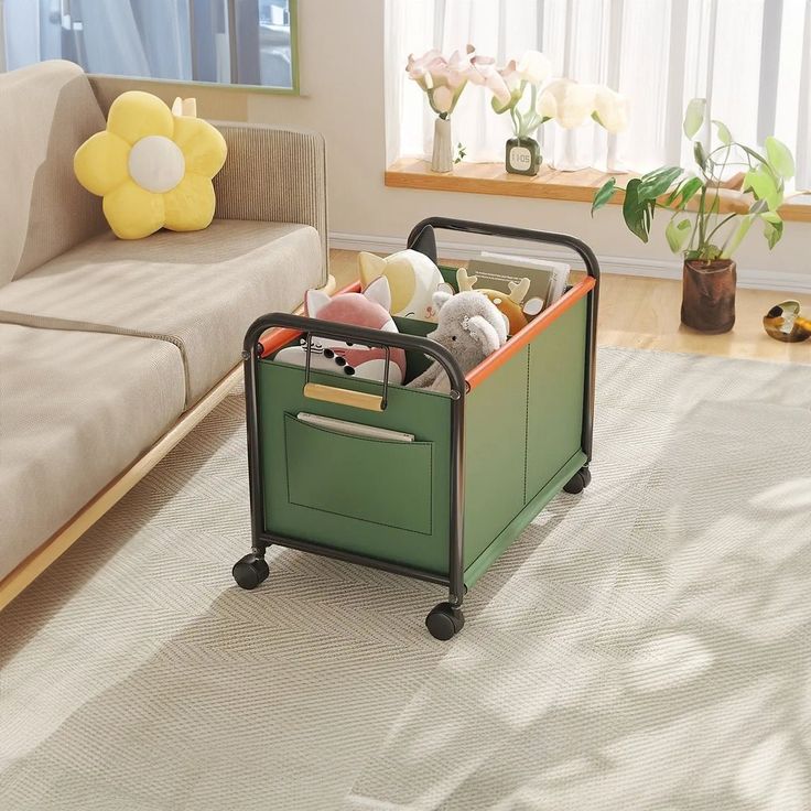 PREMIUM QUALITY TOY STORAGE ORGANIZER CART WITH WHEELS